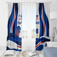 Cape Verde Window Curtain with Independence Day 5th July Flag Celebration Spirit