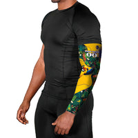 Personalized Brazil Soccer Arm Sleeves Toucan Football Mascot - Christ the Redeemer - Tropical Floral