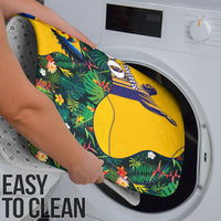 Personalized Brazil Soccer Bathroom Set Toucan Football Mascot - Christ the Redeemer - Tropical Floral