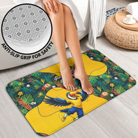 Personalized Brazil Soccer Bathroom Set Toucan Football Mascot - Christ the Redeemer - Tropical Floral