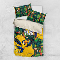 Personalized Brazil Soccer Bedding Set Toucan Football Mascot - Christ the Redeemer - Tropical Floral