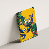 Personalized Brazil Soccer Canvas Wall Art Toucan Football Mascot - Christ the Redeemer - Tropical Floral