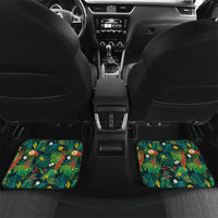 Personalized Brazil Soccer Car Mats Toucan Football Mascot - Christ the Redeemer - Tropical Floral