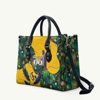 Personalized Brazil Soccer Leather Bag Toucan Football Mascot - Christ the Redeemer - Tropical Floral