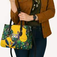 Personalized Brazil Soccer Leather Bag Toucan Football Mascot - Christ the Redeemer - Tropical Floral