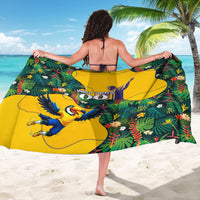 Personalized Brazil Soccer Sarong Toucan Football Mascot - Christ the Redeemer - Tropical Floral