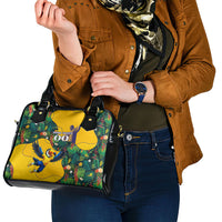 Personalized Brazil Soccer Shoulder Handbag Toucan Football Mascot - Christ the Redeemer - Tropical Floral