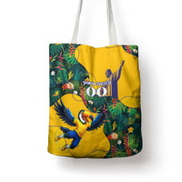 Personalized Brazil Soccer Tote Bag Toucan Football Mascot - Christ the Redeemer - Tropical Floral