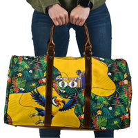 Personalized Brazil Soccer Travel Bag Toucan Football Mascot - Christ the Redeemer - Tropical Floral