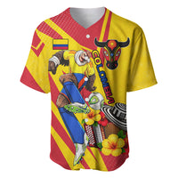 Personalized Colombia Football Vulture Mascot Baseball Jersey Vibrant Barranquilla Carnival Style - Vueltiao Hat And Accordion