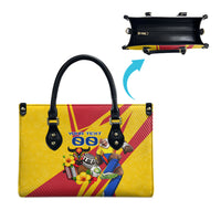 Personalized Colombia Football Vulture Mascot Leather Bag Vibrant Barranquilla Carnival Style - Vueltiao Hat And Accordion