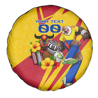 Personalized Colombia Football Vulture Mascot Spare Tire Cover Vibrant Barranquilla Carnival Style - Vueltiao Hat And Accordion