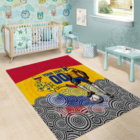 Personalized Colombia Football Area Rug Vulture Mascot Sombrero Vueltiao Map