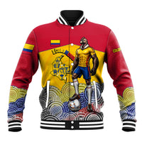 Personalized Colombia Football Baseball Jacket Vulture Mascot Sombrero Vueltiao Map