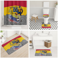 Personalized Colombia Football Bathroom Set Vulture Mascot Sombrero Vueltiao Map