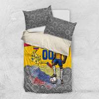 Personalized Colombia Football Bedding Set Vulture Mascot Sombrero Vueltiao Map
