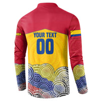 Personalized Colombia Football Button Sweatshirt Vulture Mascot Sombrero Vueltiao Map