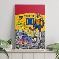 Personalized Colombia Football Canvas Wall Art Vulture Mascot Sombrero Vueltiao Map