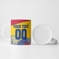Personalized Colombia Football Ceramic Mug Vulture Mascot Sombrero Vueltiao Map