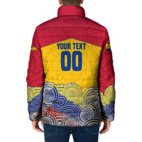 Personalized Colombia Football Padded Jacket Vulture Mascot Sombrero Vueltiao Map