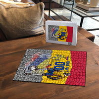 Personalized Colombia Football Puzzle Vulture Mascot Sombrero Vueltiao Map