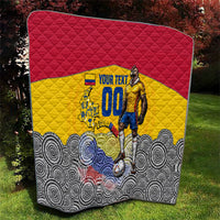 Personalized Colombia Football Quilt Vulture Mascot Sombrero Vueltiao Map