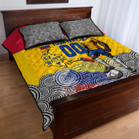 Personalized Colombia Football Quilt Bed Set Vulture Mascot Sombrero Vueltiao Map