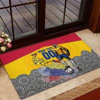 Personalized Colombia Football Rubber Doormat Vulture Mascot Sombrero Vueltiao Map