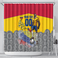 Personalized Colombia Football Shower Curtain Vulture Mascot Sombrero Vueltiao Map