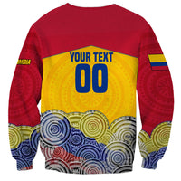 Personalized Colombia Football Sweatshirt Vulture Mascot Sombrero Vueltiao Map