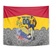 Personalized Colombia Football Tapestry Vulture Mascot Sombrero Vueltiao Map