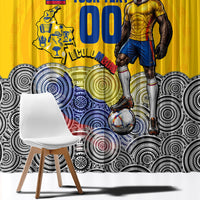 Personalized Colombia Football Window Curtain Vulture Mascot Sombrero Vueltiao Map