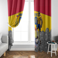 Personalized Colombia Football Window Curtain Vulture Mascot Sombrero Vueltiao Map