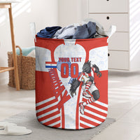 Personalized Paraguay Soccer Laundry Basket Harpy Eagle Mascot Football Flag
