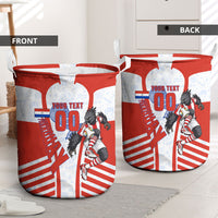 Personalized Paraguay Soccer Laundry Basket Harpy Eagle Mascot Football Flag