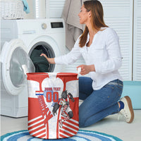 Personalized Paraguay Soccer Laundry Basket Harpy Eagle Mascot Football Flag