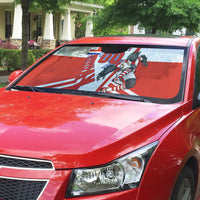 Personalized Paraguay Soccer Auto Sun Shade Harpy Eagle Mascot Football Flag