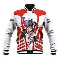 Personalized Paraguay Soccer Baseball Jacket Harpy Eagle Mascot Football Flag