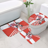 Personalized Paraguay Soccer Bathroom Set Harpy Eagle Mascot Football Flag