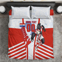 Personalized Paraguay Soccer Bedding Set Harpy Eagle Mascot Football Flag