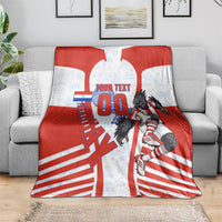 Personalized Paraguay Soccer Blanket Harpy Eagle Mascot Football Flag
