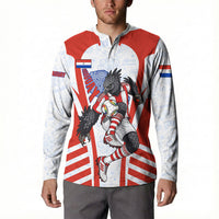 Personalized Paraguay Soccer Button Sweatshirt Harpy Eagle Mascot Football Flag