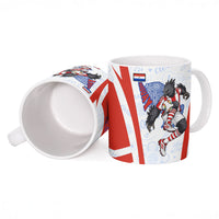 Personalized Paraguay Soccer Ceramic Mug Harpy Eagle Mascot Football Flag