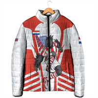 Personalized Paraguay Soccer Padded Jacket Harpy Eagle Mascot Football Flag