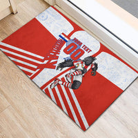 Personalized Paraguay Soccer Rubber Doormat Harpy Eagle Mascot Football Flag