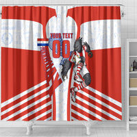 Personalized Paraguay Soccer Shower Curtain Harpy Eagle Mascot Football Flag