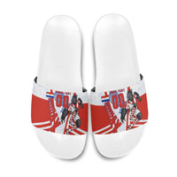 Personalized Paraguay Soccer Slide Sandals Harpy Eagle Mascot Football Flag