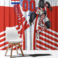 Personalized Paraguay Soccer Window Curtain Harpy Eagle Mascot Football Flag