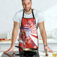 Personalized Paraguay Football Apron Lion Eagle Mascot Floral