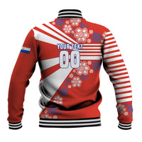 Personalized Paraguay Football Baseball Jacket Lion Eagle Mascot Floral